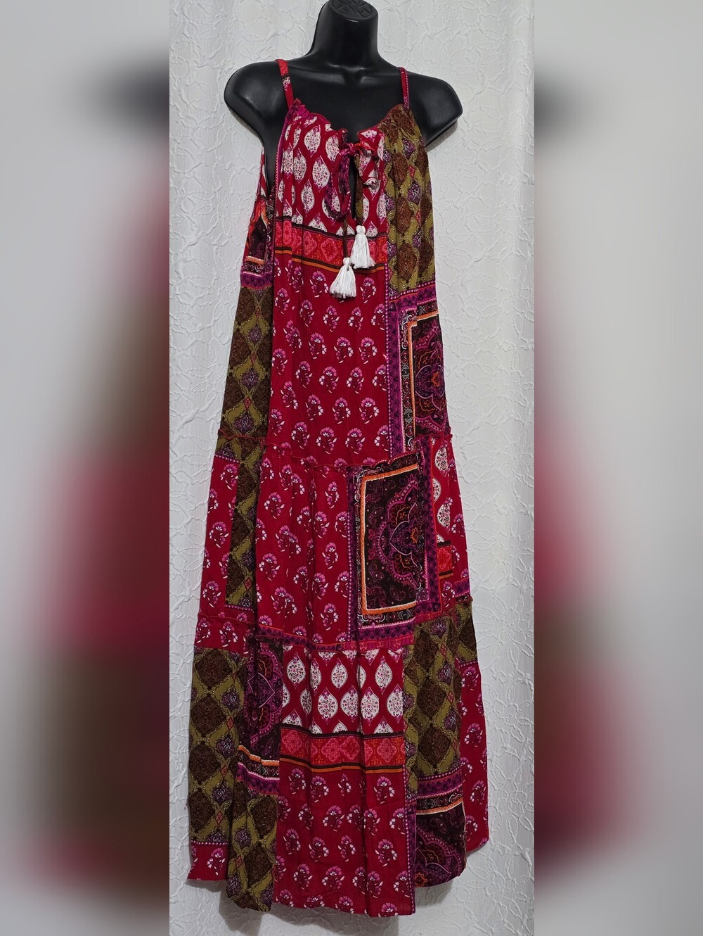 NWT Ashley Stewart Plus Multicolor Sleeveless Maxi Dress 100% Rayon Size 18/20